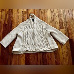 Karen Kane Aztec Beige Open Front Cardigan Women Large 100 percent cotton